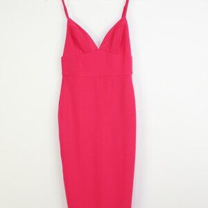 Lulus All In Favor Hot Pink Midi Dress - Size XL